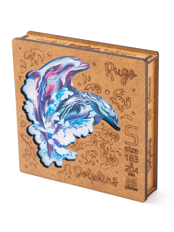 Деревянный Пазл Дельфины S (89 дет.)