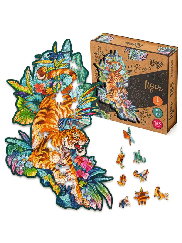 Деревянный Пазл Тигр L (185 дет.)