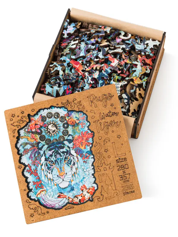 Деревянный Пазл Водяной Тигр L (235 дет.)