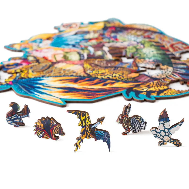 Деревянный Пазл Чаепитие L, Принцесса и Дракон (168 дет.)