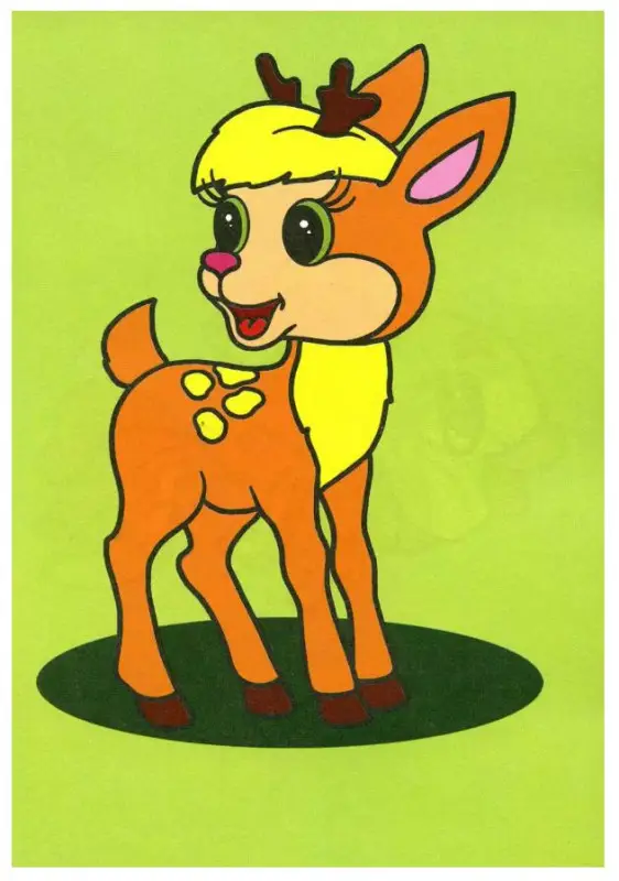 Посмотри и раскрась (Медвежонок)