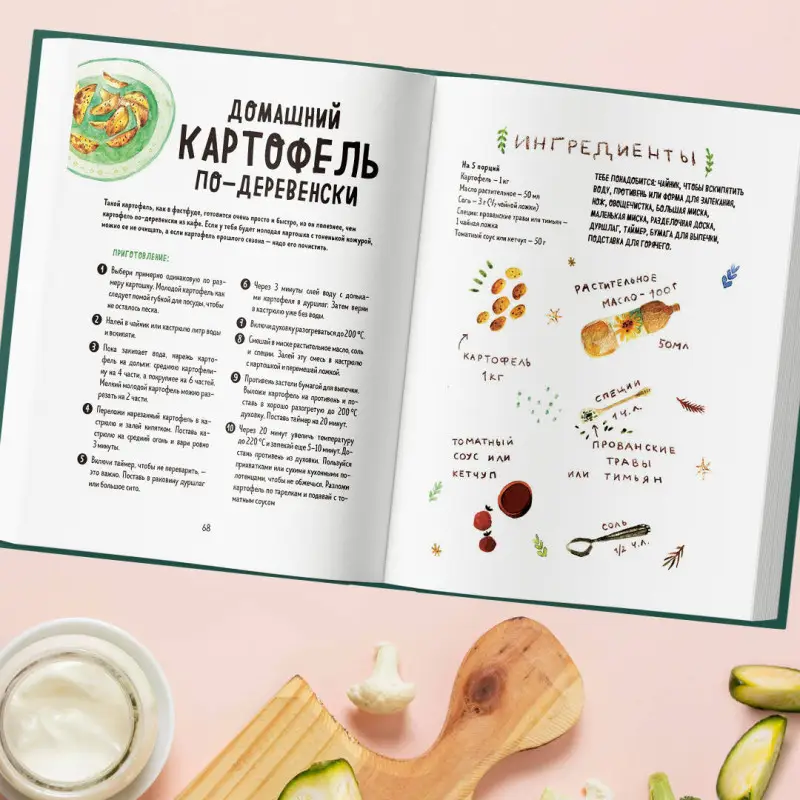 Мария Сурова. Мама, сегодня готовлю я! Книга для детей, которые хотят приготовить пиццу, блинчики и наггетсы и оставить кухню целой.