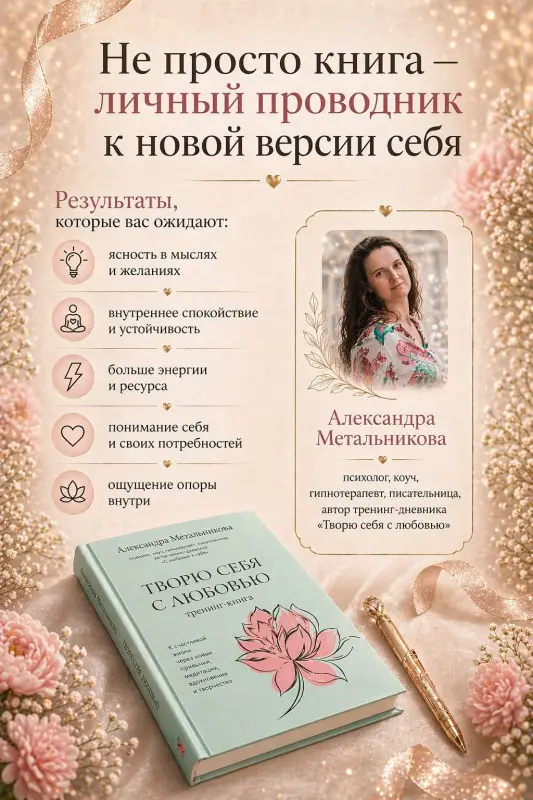 Уценка. Метальникова Александра Андреевна: Творю себя с любовью. Тренинг-книга
