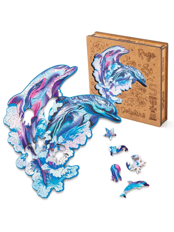 Деревянный Пазл Дельфины S (50 дет.)