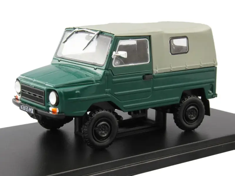 Легендарные советские автомобили LUAZ 969M зеленый, 1:24