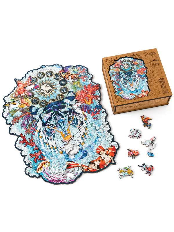 Деревянный Пазл Водяной Тигр L (235 дет.)