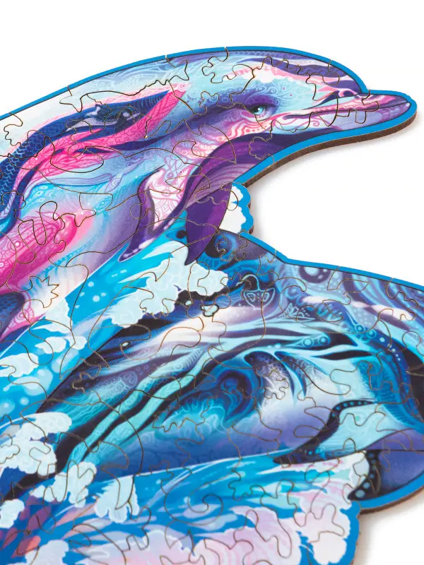 Деревянный Пазл Дельфины S (50 дет.)