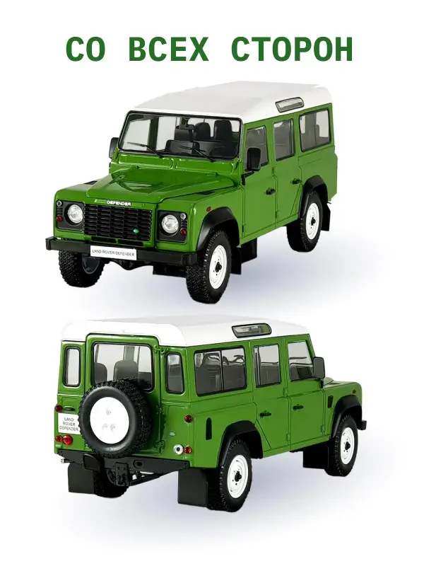 Hachette. Ашет Коллекция. Масштабная модель 1:24 Landrover Defender 110 2005