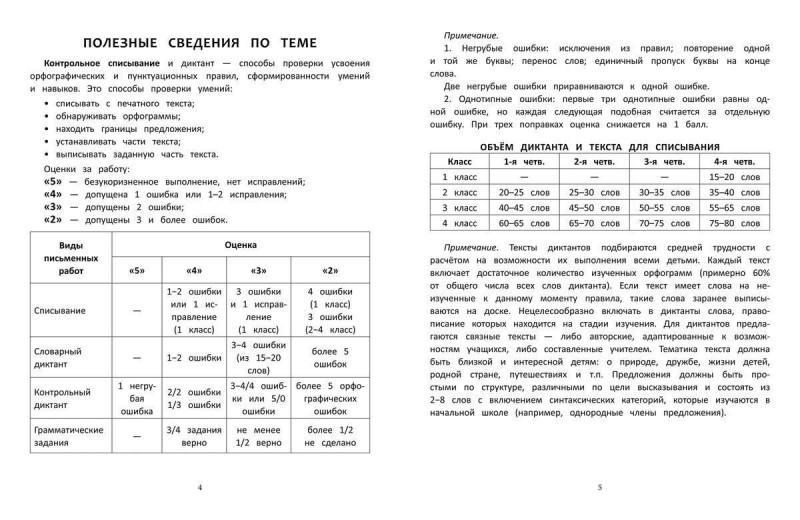 Татьяна Беленькая: Контрольное списывание. 1-2 классы